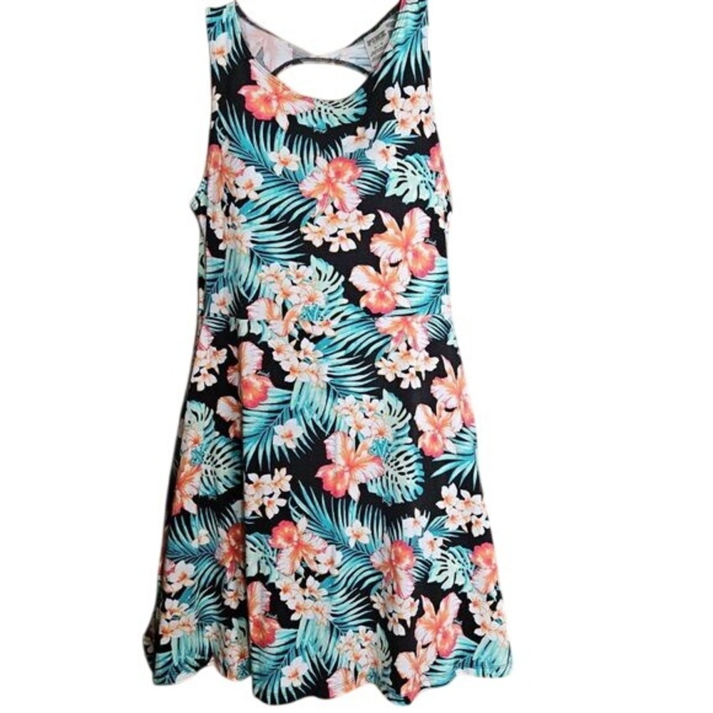 Victorias Secret Tropical Cutout Dress M | Cotton Blend‎ Sleeveless Short Dress